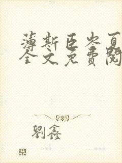 薄斯臣岑夏小说全文免费阅读