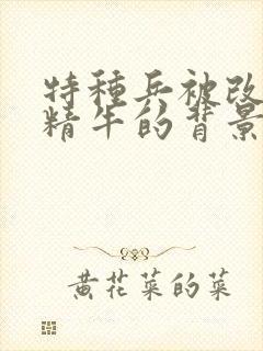 特种兵被改造成精牛的背景故事