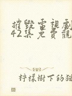 摧毁电视剧全集42集免费观看封面