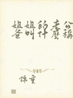 姐姐的老公的爸爸叫什么称呼封面