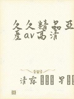 久久精品亚洲国产av高清