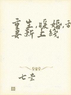 重生,暖婚,甜妻新上线封面