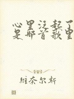 心里泛起了涟漪是哪首歌里的