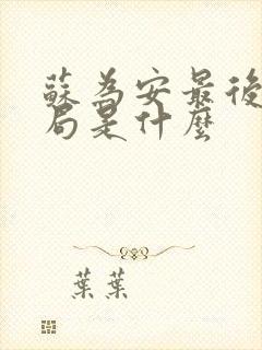 苏为安最后的结局是什么