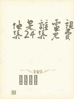 他是谁电视剧全集24集免费播放封面