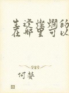 生逢灿烂的日子在哪里可以看全集