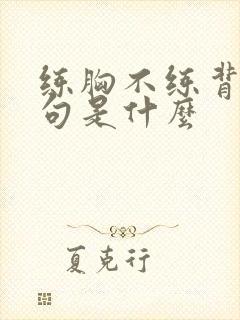 练胸不练背下一句是什么