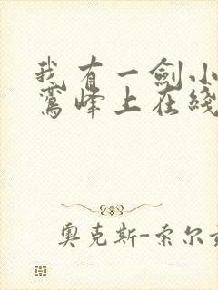 我有一剑小说青鸾峰上在线阅读