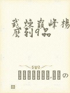 武炼巅峰杨开怎么到9品