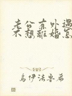 老公有外遇到我不想离婚怎么办