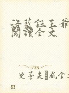 洛蓝钰王爷免费阅读全文