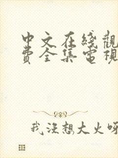 中文在线观看免费全集电视剧网站大全