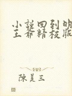 小说回到明朝当王爷精校版