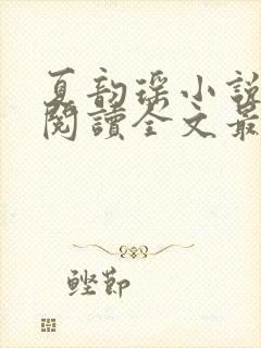 夏韵瑶小说免费阅读全文最新章节