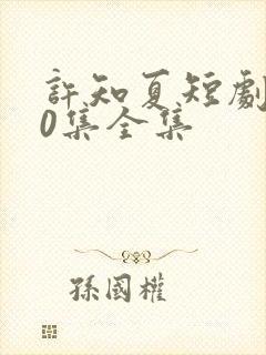 许知夏短剧100集全集封面