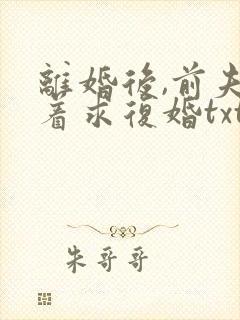 离婚后,前夫哭着求复婚txt