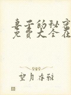 妻子的秘密小说免费大全在线阅读封面