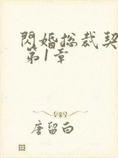 闪婚总裁契约妻 第1章