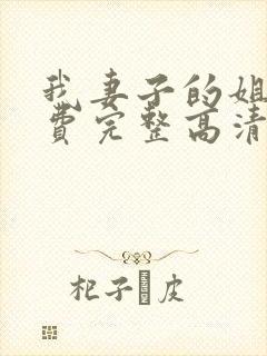 我妻子的姐姐免费完整高清电视剧在