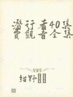 潜行者40集免费观看全集