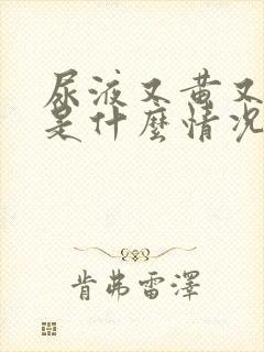 尿液又黄又浑浊是什么情况