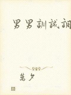 男男训诫调教文