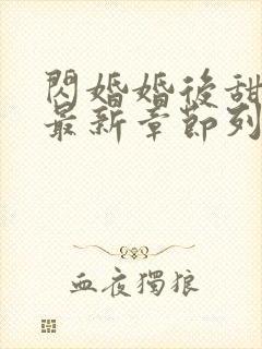 闪婚婚后甜宠文最新章节列表