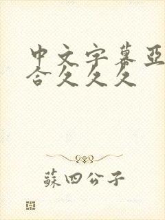 中文字幕亚洲综合久久久