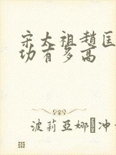 宋太祖赵匡胤武功有多高