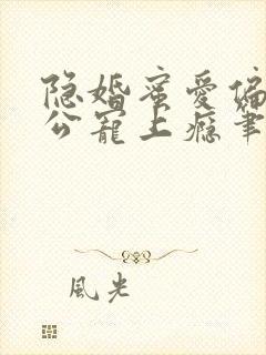 隐婚蜜爱偏执老公宠上瘾笔趣