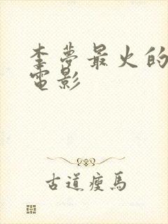 李梦最火的三部电影