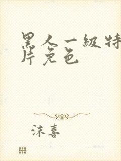 黑人一级特黄大片免色封面