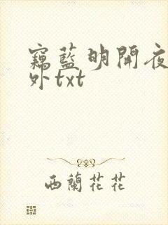 窃蓝明开夜合番外txt封面