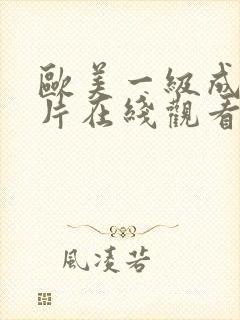 欧美一级成年大片在线观看