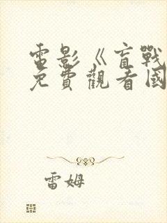 电影《盲战》2免费观看国语