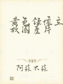 黄色录像立即播放国产片