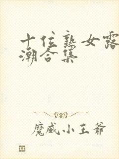 十位熟女露脸高潮合集