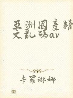 亚洲国产精品中文乱码av