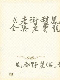 《老街赵凤声》全集免费观看