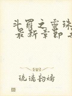 斗罗之灵珠神剑 最新章节 无弹窗