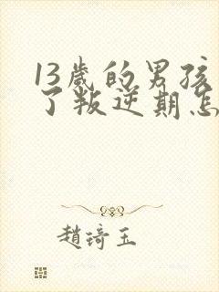 13岁的男孩到了叛逆期怎么教育