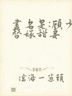 书名是:顾少的替嫁甜妻封面