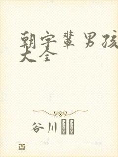 朝字辈男孩取名大全