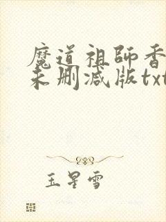 魔道祖师香炉篇未删减版txt