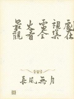 最火电视剧免费观看全集在线播放