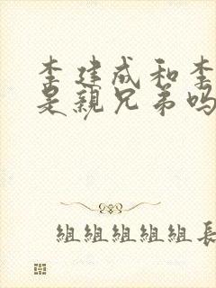 李建成和李世民是亲兄弟吗