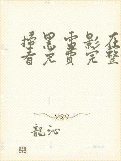 扫黑电影在线观看免费完整版