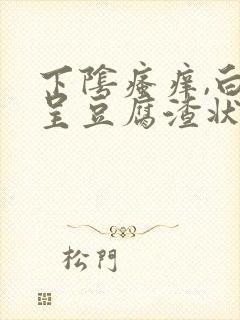 下阴瘙痒,白带呈豆腐渣状