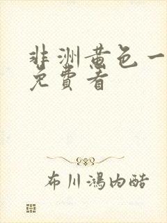 非洲黄色一级片免费看