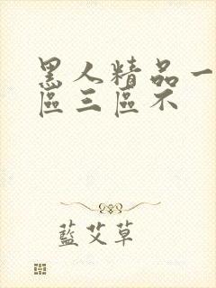 黑人精品一区二区三区不